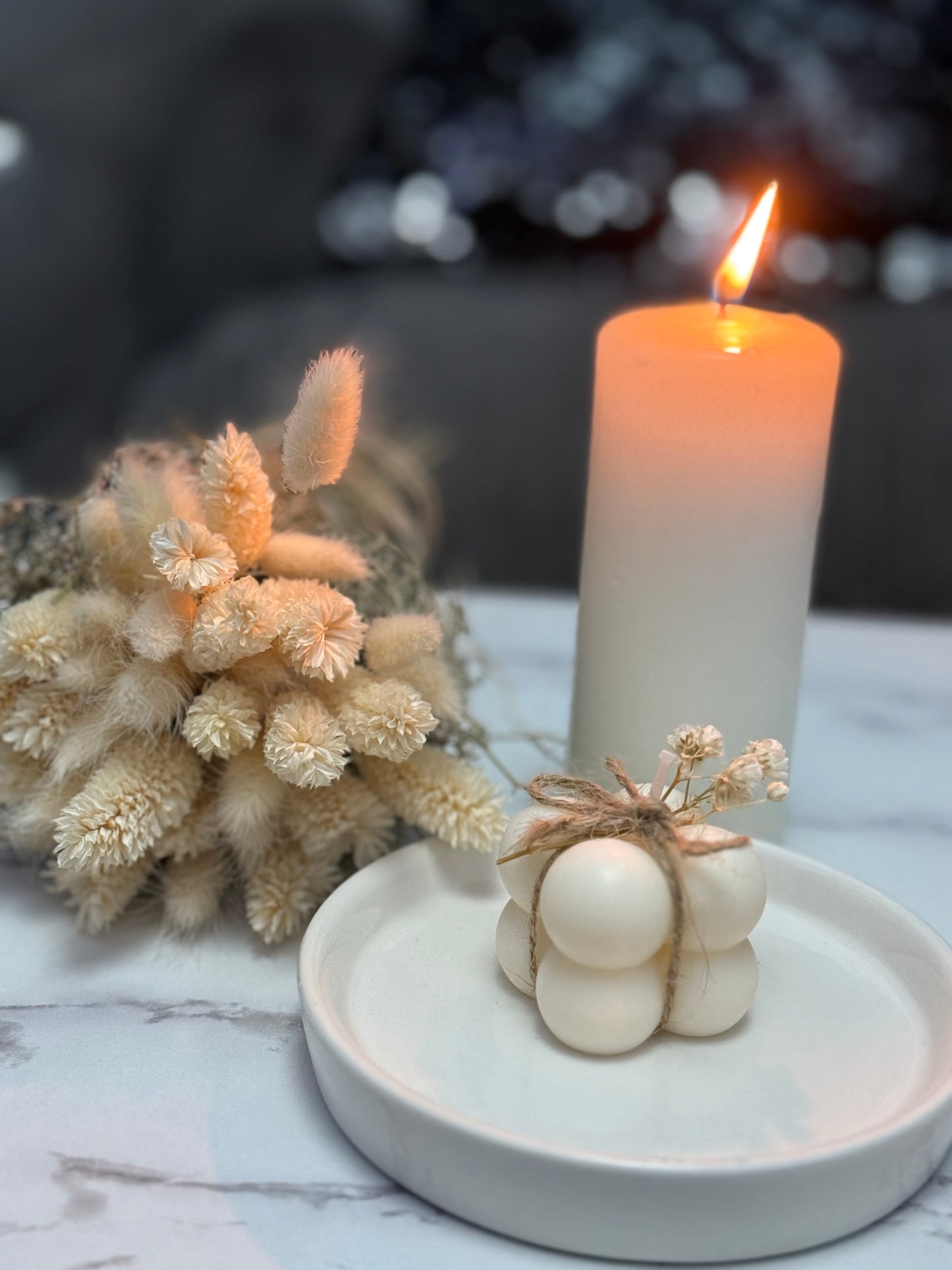 Luscious Vanilla bubble candle favors