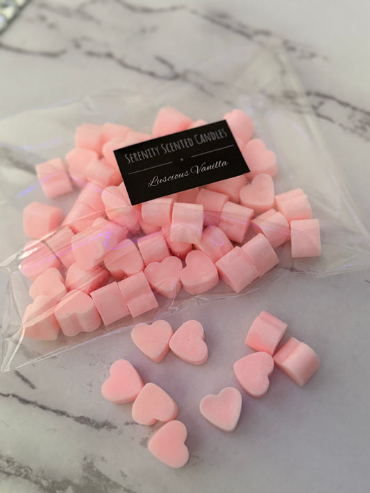 50 pieces heart candle melts