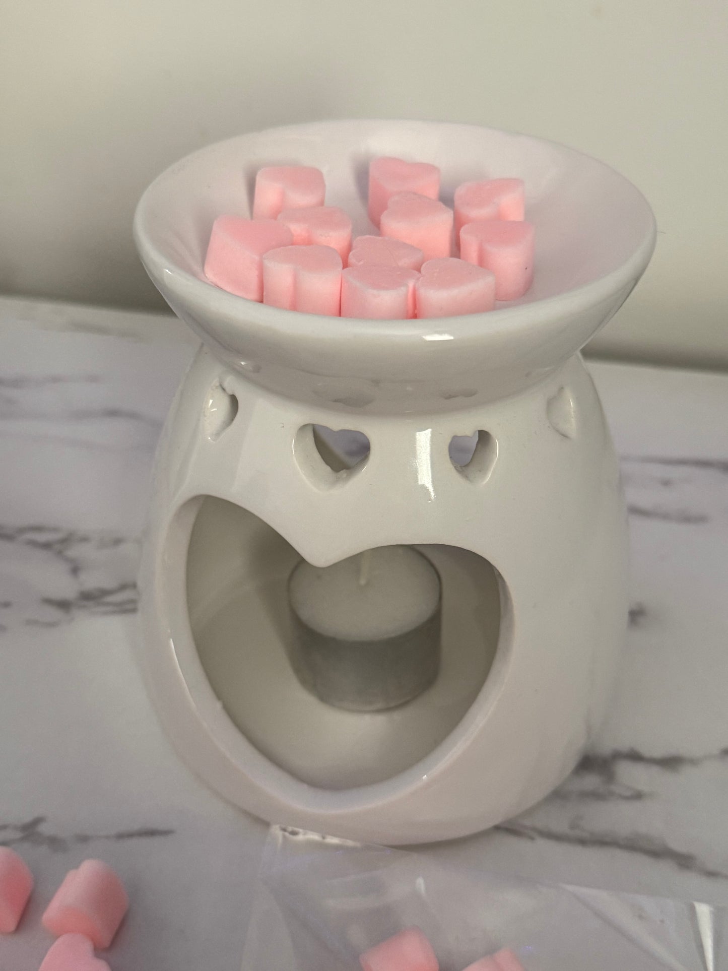 50 pieces heart candle melts